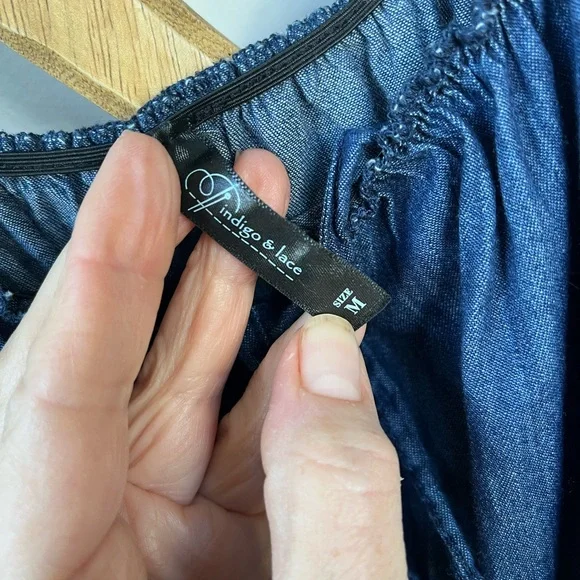 Blue Smocked Tiered Sleeveless Maxi Sundress - Picture 3 of 4